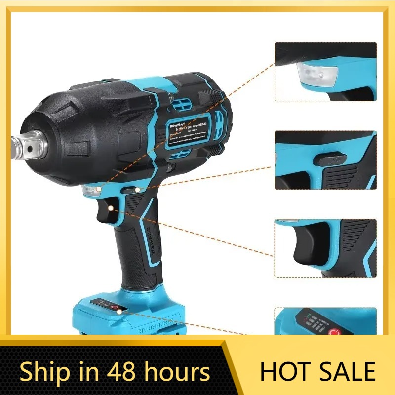 Power Tools Cordless - Heimerdinger 1600N Llave de impacto inalámbrica