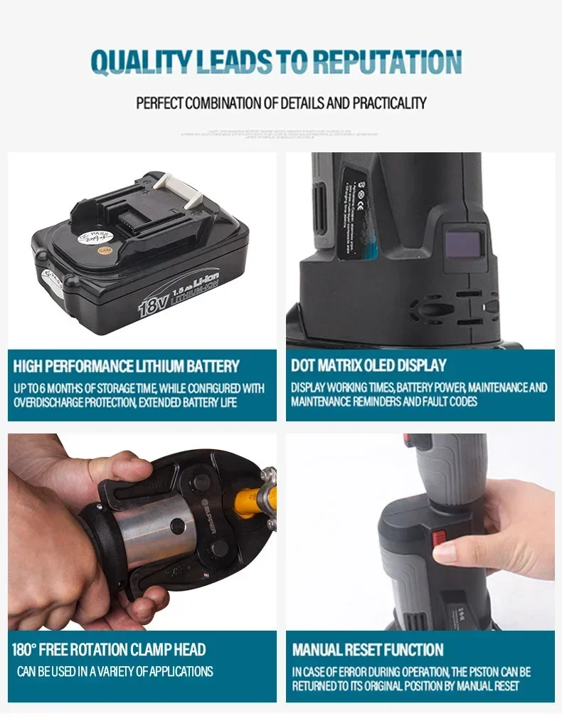 Power Tools Cordless - 2026/Muestra Disponible Zupper PZ-1930 Prensa Hidráulica