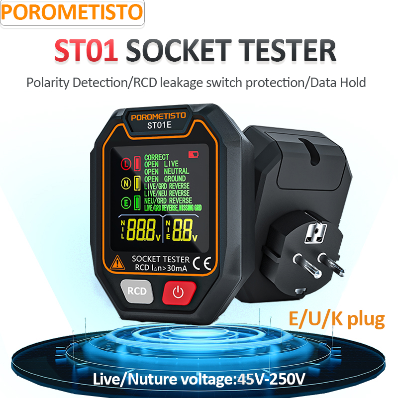 Power Tools Uk Review - Probador de enchufe Digital POROMETISTO ST01