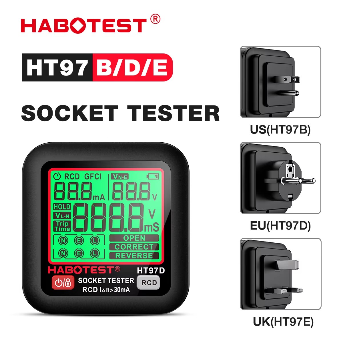 Power Tools Uk Review - HABOTEST HT97 probador de enchufe Digital