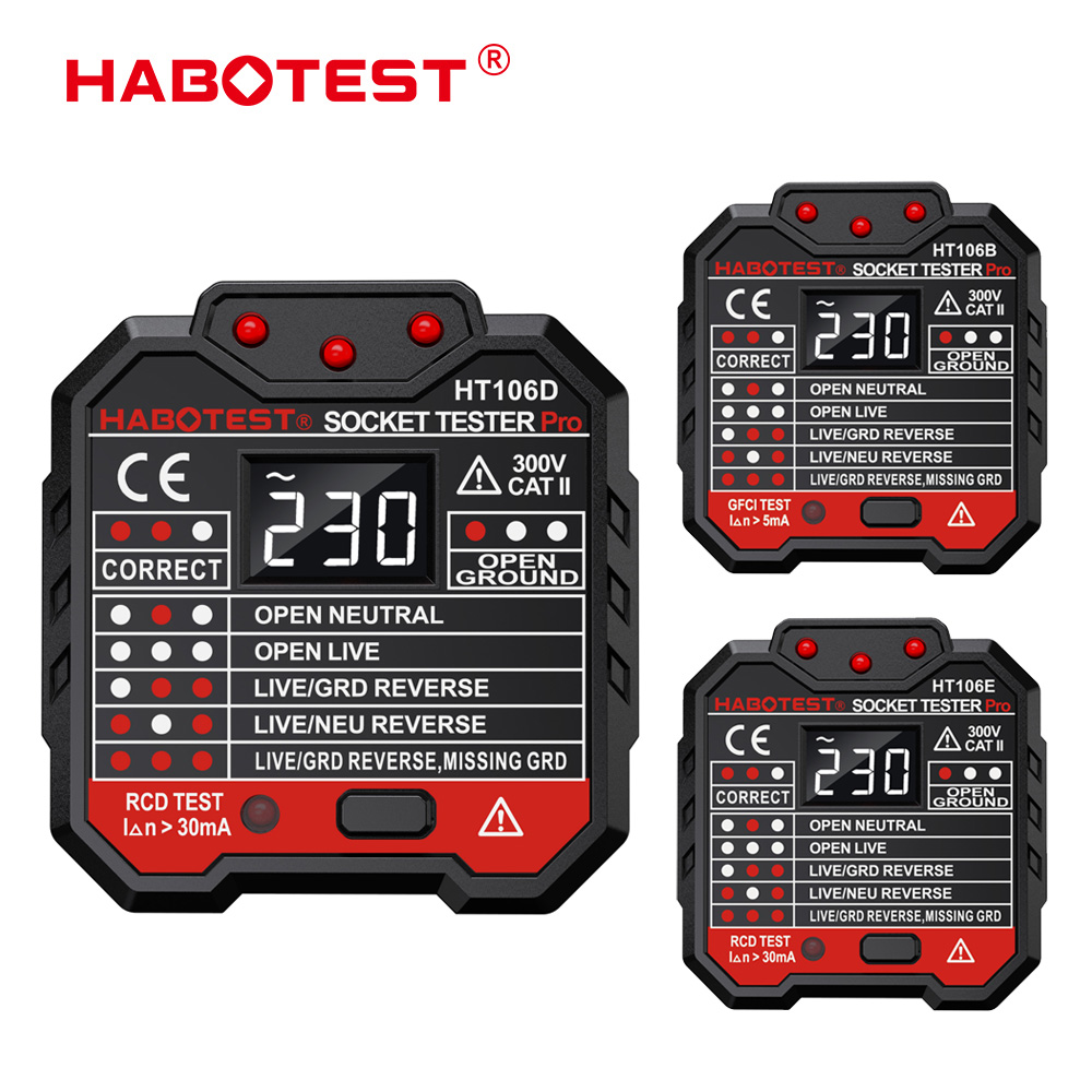 Power Tools Uk Review - HABOTEST HT106 Probador Digital de Enchufes