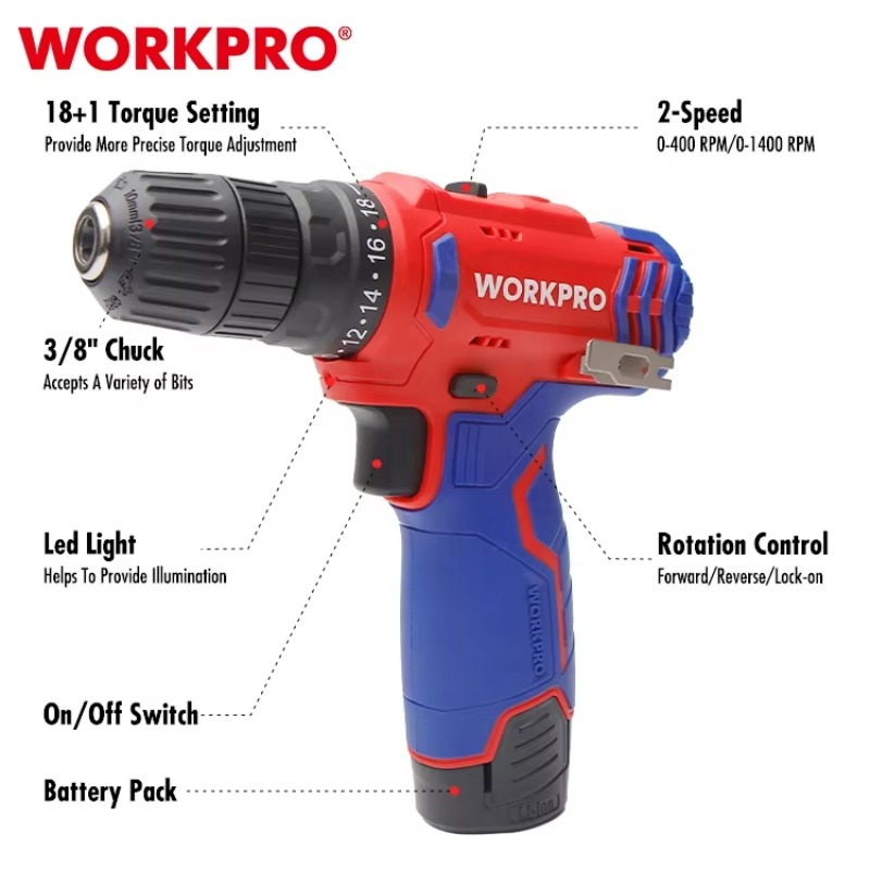 Taladro Inalámbrico de 12V y 1 - Power Tools Cordless reseña y precio