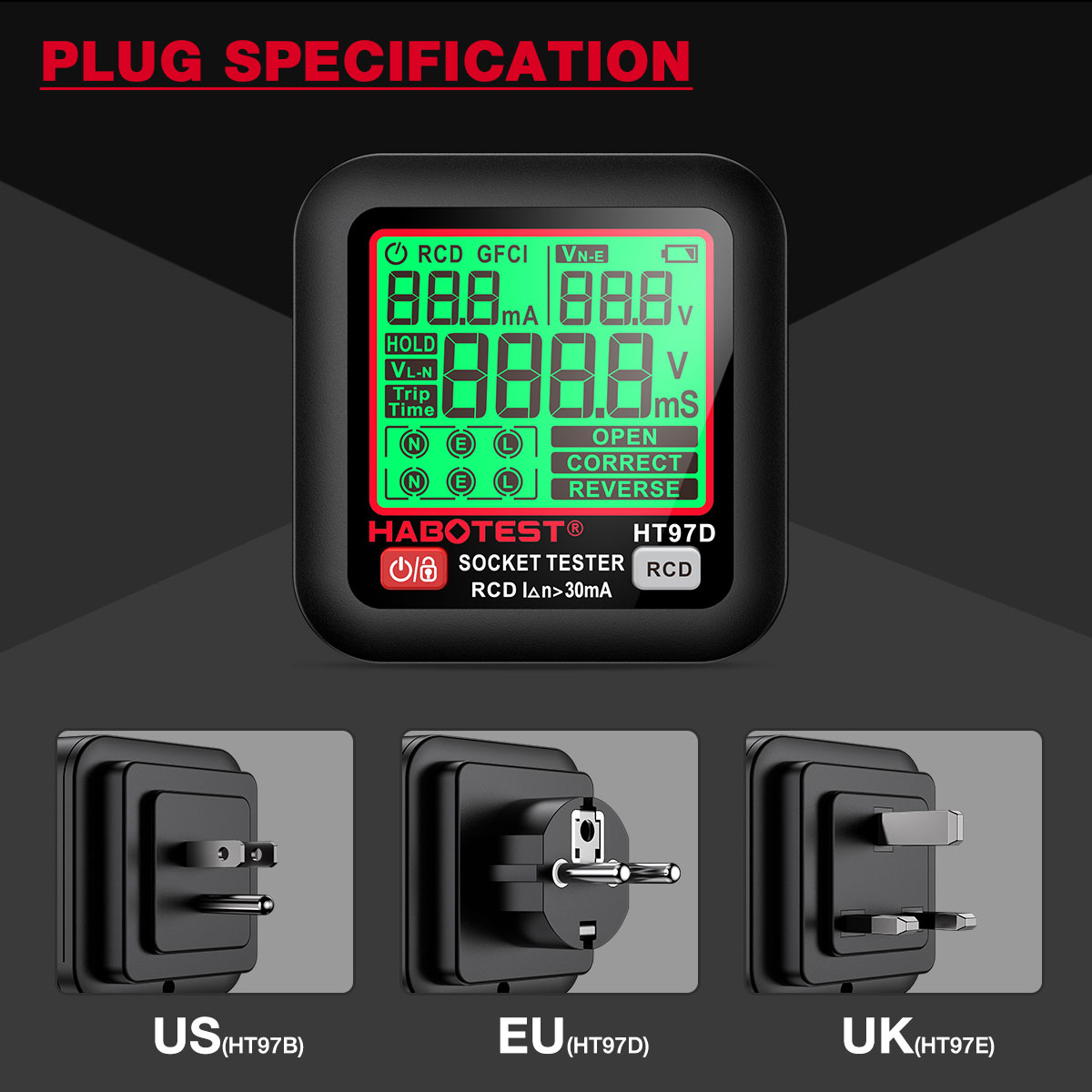 Probador de enchufe HT97, prue - Power Tools Uk Review reseña y precio