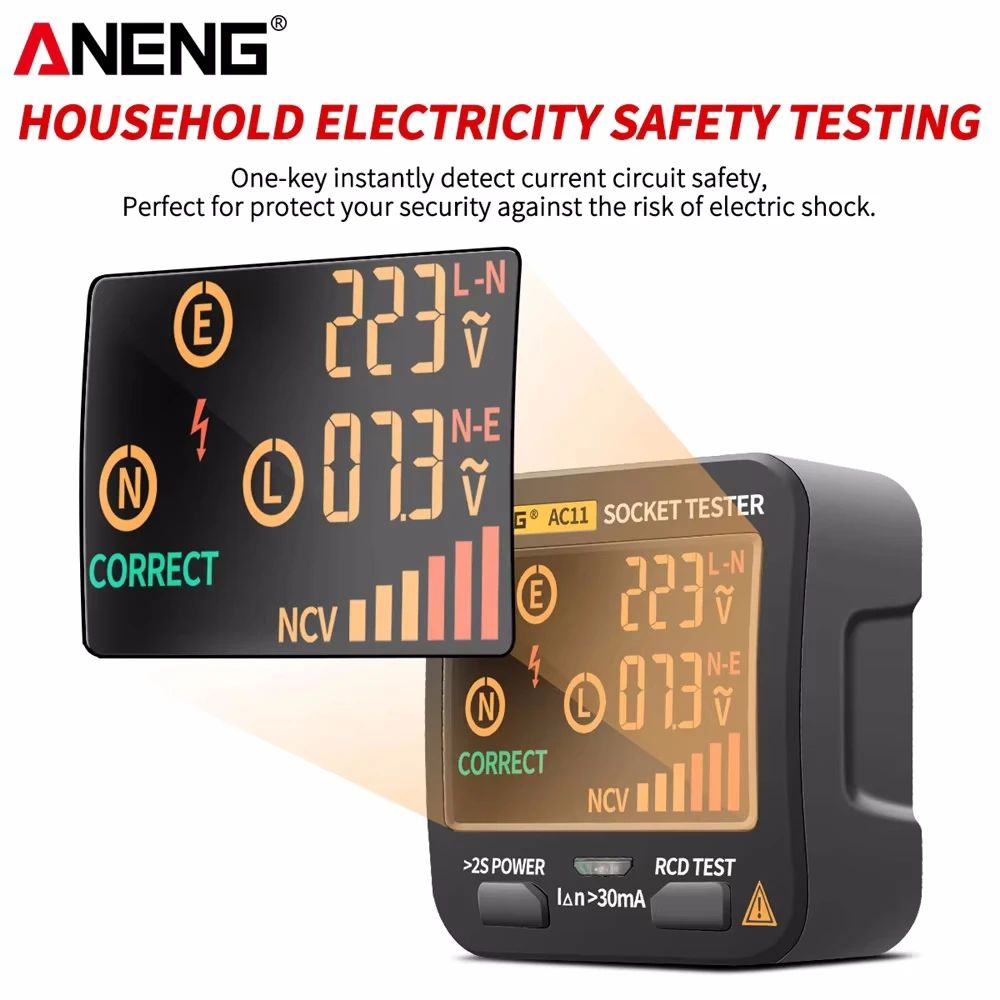 ANENG AC11 probador de enchufe - Power Tools Uk Review reseña y precio